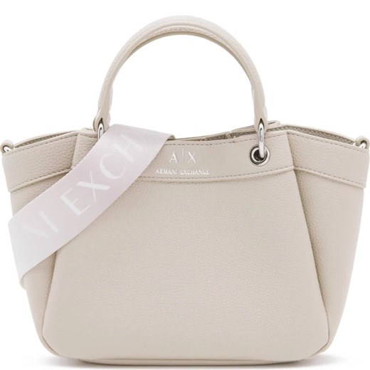 Shopper bag Armani Exchange matowa ze skóry ekologicznej
