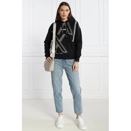 Czarna bluza damska Armani Exchange z nadrukami