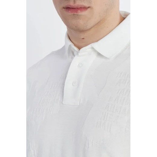 Biały t-shirt męski Armani Exchange casual z krótkim rękawem na wiosnę 