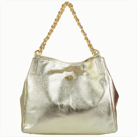 Vezze duża skórzana torba shopper bag złota ze sklepu melon.pl w kategorii Torby Shopper bag - zdjęcie 166658405