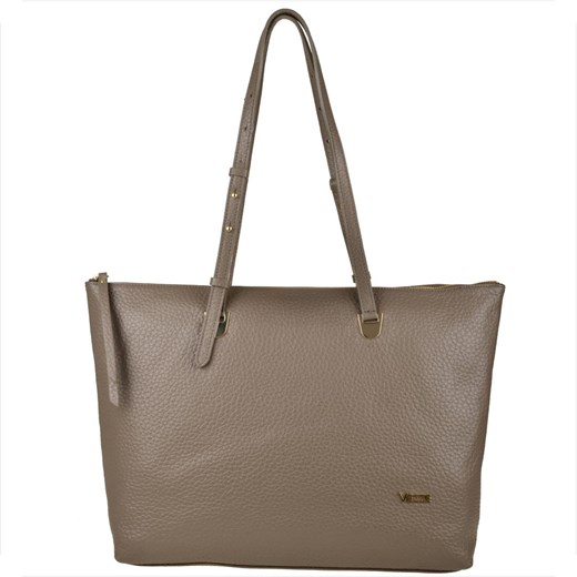 Torebka shopper skóra naturalna brąz taupe vezze ze sklepu melon.pl w kategorii Torby Shopper bag - zdjęcie 166658748