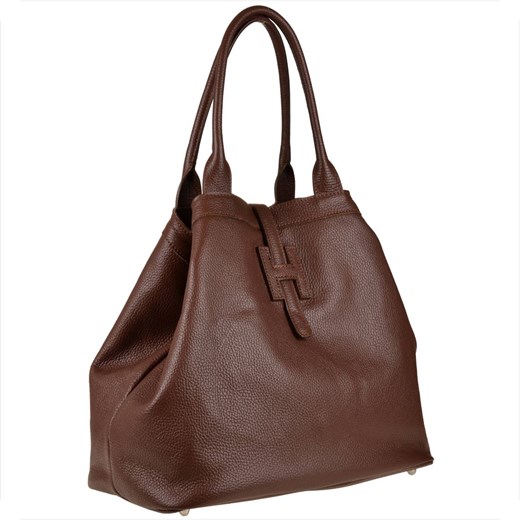 Torba shopper brąz koniak pojemna skórzana xl ze sklepu melon.pl w kategorii Torby Shopper bag - zdjęcie 166659047