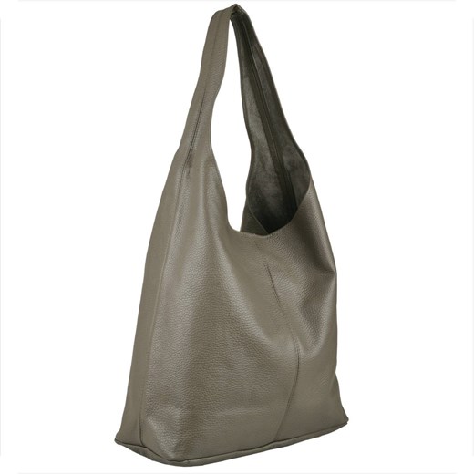 Torebka worek skórzana taupe brąz shopper ze sklepu melon.pl w kategorii Torby Shopper bag - zdjęcie 166659358