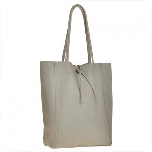Torebka skórzana lekka shopper popielata rzemyki ze sklepu melon.pl w kategorii Torby Shopper bag - zdjęcie 166659817