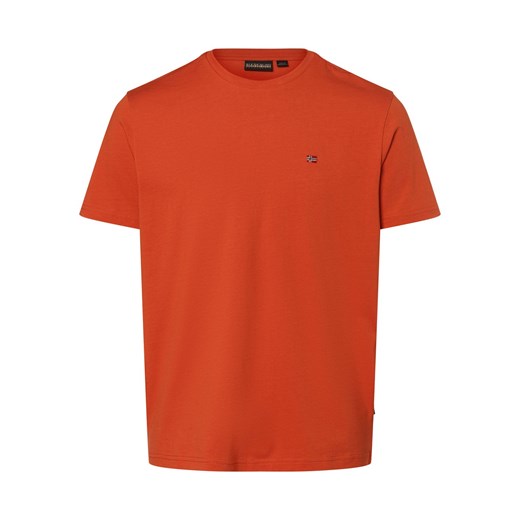Napapijri T-shirt męski Mężczyźni Bawełna sjena jednolity ze sklepu vangraaf w kategorii T-shirty męskie - zdjęcie 166661709