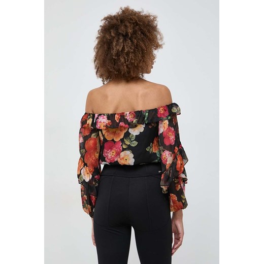 Guess bluzka damska kolor czarny wzorzysta Guess L ANSWEAR.com