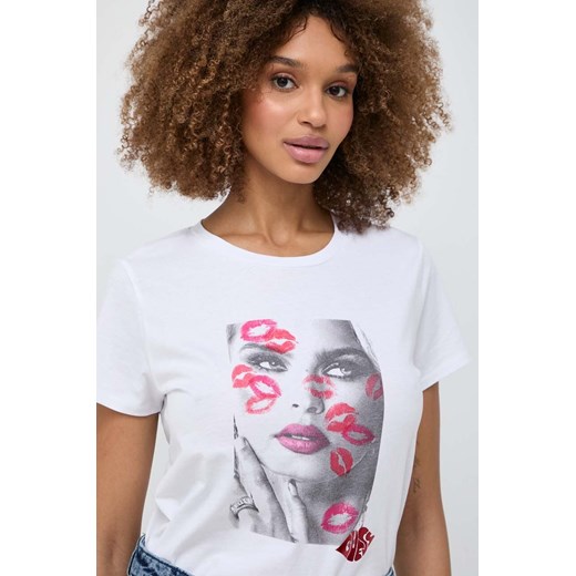 Guess t-shirt bawełniany damski kolor biały Guess XL ANSWEAR.com