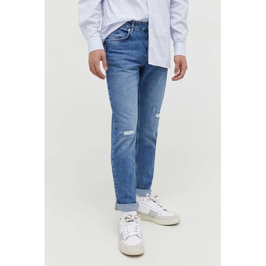 Karl Lagerfeld Jeans jeansy męskie kolor niebieski ze sklepu ANSWEAR.com w kategorii Jeansy męskie - zdjęcie 166664659