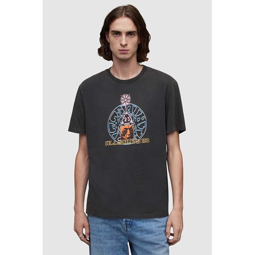 AllSaints t-shirt bawełniany Dimension męski kolor czarny z nadrukiem ze sklepu ANSWEAR.com w kategorii T-shirty męskie - zdjęcie 166664859
