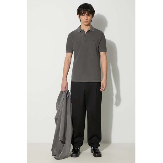 Lacoste polo bawełniane kolor szary gładki PH3450 S0I ze sklepu PRM w kategorii T-shirty męskie - zdjęcie 166668816
