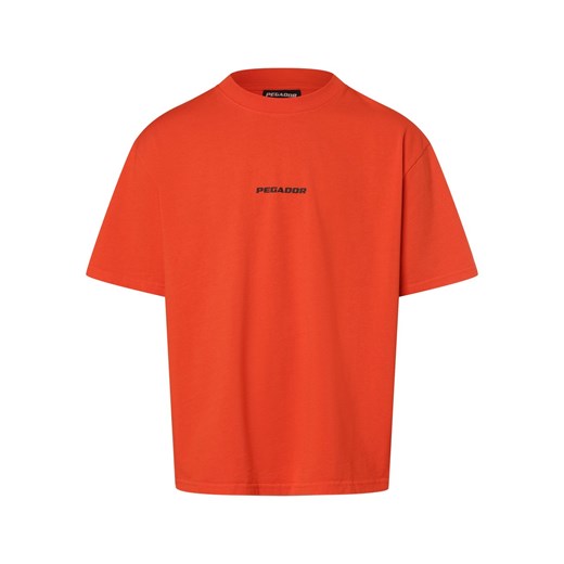 PEGADOR T-shirt męski Mężczyźni Bawełna pomarańczowy jednolity ze sklepu vangraaf w kategorii T-shirty męskie - zdjęcie 166671577