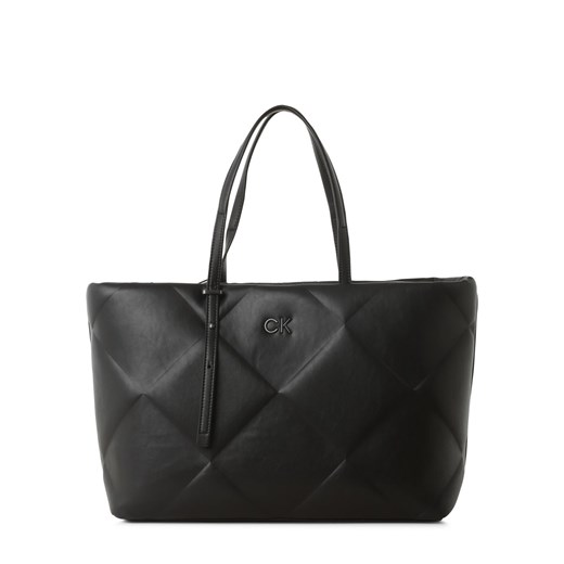 Calvin Klein Damska torba shopper Kobiety Sztuczna skóra czarny jednolity ze sklepu vangraaf w kategorii Torby Shopper bag - zdjęcie 166671616