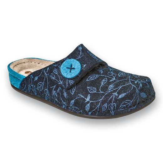 Befado Inblu obuwie damskie  155D143 niebieskie ze sklepu ButyModne.pl w kategorii Kapcie damskie - zdjęcie 166675389