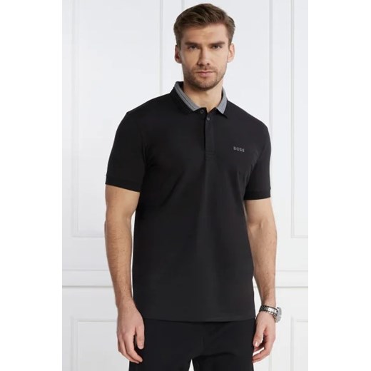 Czarny t-shirt męski BOSS HUGO z krótkim rękawem