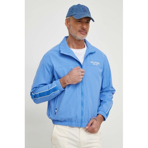 Tommy Hilfiger kurtka męska kolor niebieski przejściowa MW0MW33728 ze sklepu ANSWEAR.com w kategorii Kurtki męskie - zdjęcie 166686017
