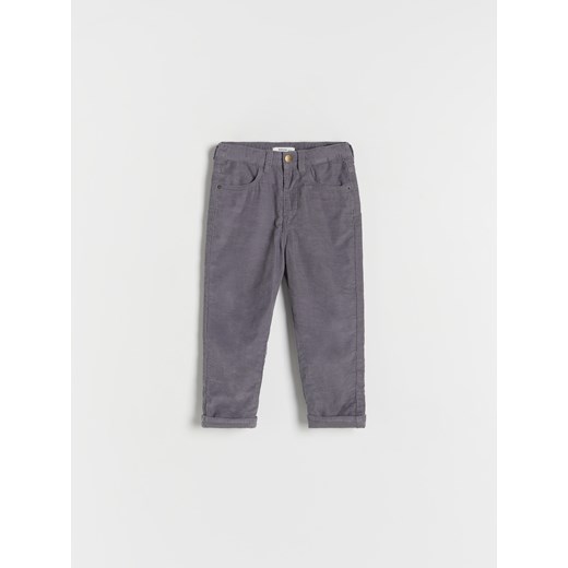 Reserved - Sztruksowe spodnie regular - jasnoszary ze sklepu Reserved w kategorii Spodnie i półśpiochy - zdjęcie 166689347