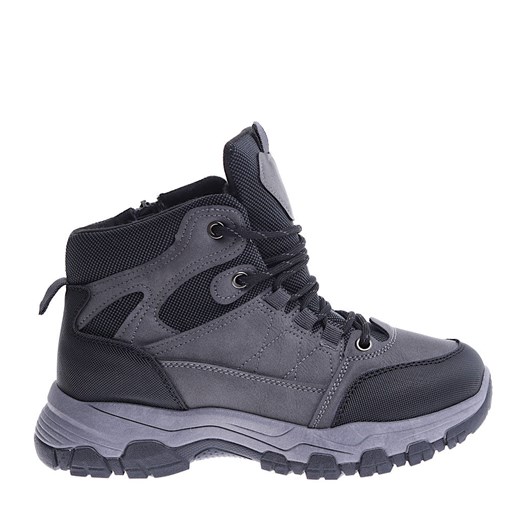Zimowe szare chłopięce buty trekkingowe /G5-2 15389 T534/ ze sklepu Pantofelek24.pl w kategorii Buty trekkingowe męskie - zdjęcie 166692207