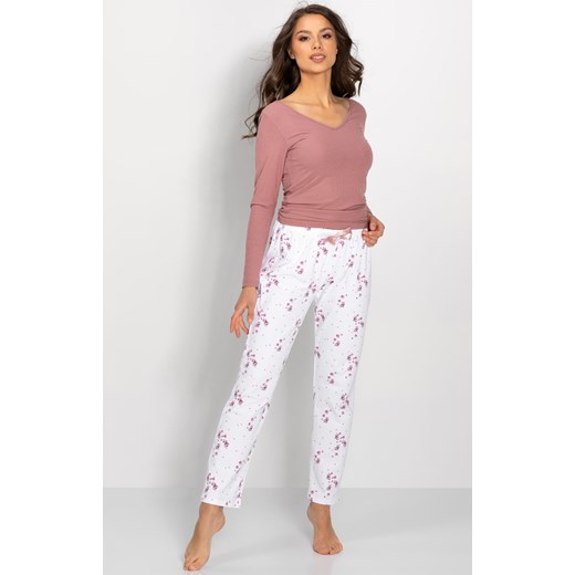 Piżama bawełniana Anabelle, Kolor różowo-biały, Rozmiar S, Momenti per me ze sklepu Primodo w kategorii Piżamy damskie - zdjęcie 166698079