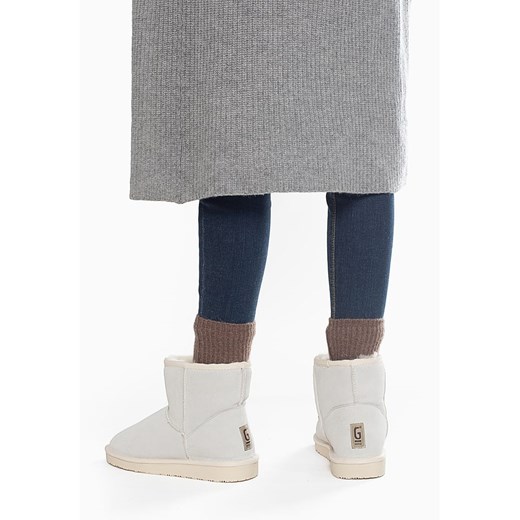 Gooce Skórzane botki zimowe &quot;Thimble&quot; w kolorze białym Gooce 39 wyprzedaż Limango Polska