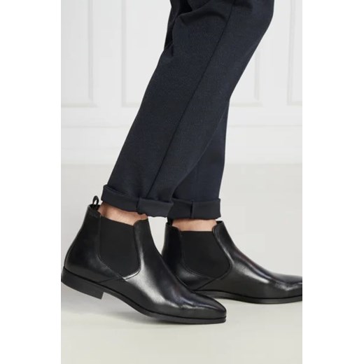 Buty zimowe męskie BOSS HUGO z tkaniny bez zapięcia 