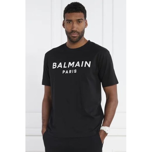 T-shirt męski BALMAIN z napisem młodzieżowy 