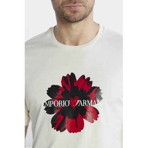 T-shirt męski biały Emporio Armani z krótkimi rękawami