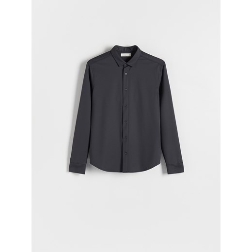 Reserved - Koszula slim z domieszką lyocellu - szary Reserved L Reserved