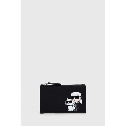 Karl Lagerfeld portfel damski kolor czarny ze sklepu ANSWEAR.com w kategorii Portfele damskie - zdjęcie 166760815