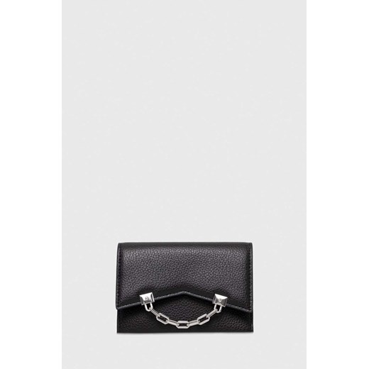 Karl Lagerfeld portfel skórzany damski kolor czarny ze sklepu ANSWEAR.com w kategorii Portfele damskie - zdjęcie 166764716