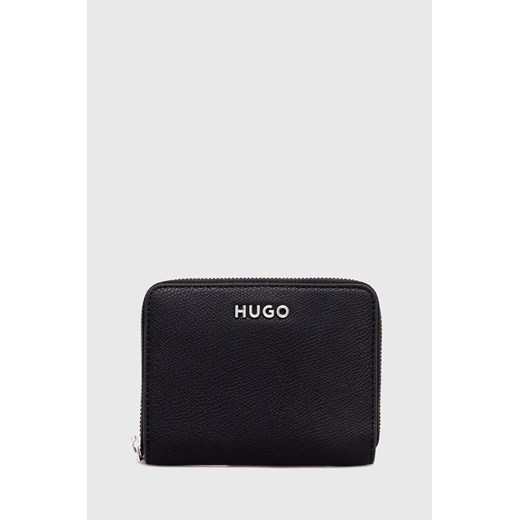 HUGO portfel damski kolor czarny 50512040 ze sklepu ANSWEAR.com w kategorii Portfele damskie - zdjęcie 166767125