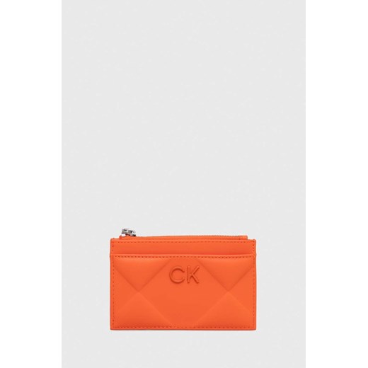 Calvin Klein portfel damski kolor pomarańczowy ze sklepu ANSWEAR.com w kategorii Portfele damskie - zdjęcie 166767346
