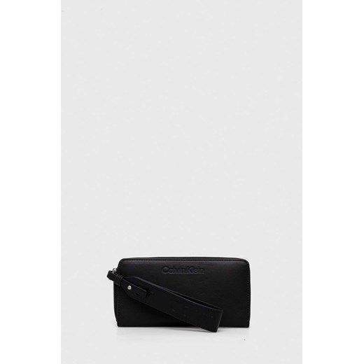 Calvin Klein portfel damski kolor czarny ze sklepu ANSWEAR.com w kategorii Portfele damskie - zdjęcie 166767398
