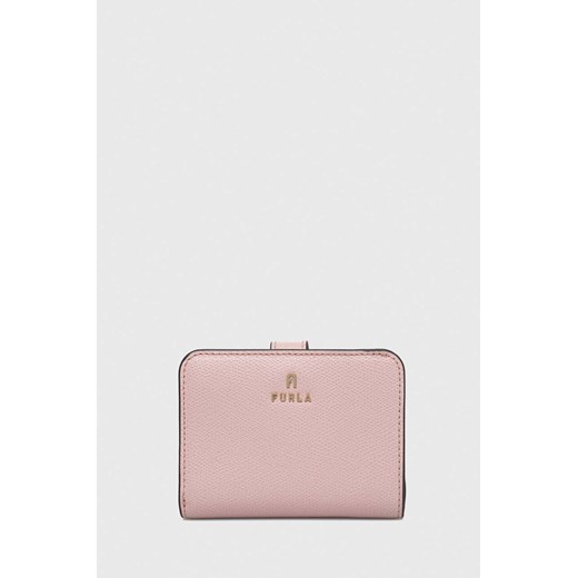 Furla portfel skórzany damski kolor różowy ze sklepu ANSWEAR.com w kategorii Portfele damskie - zdjęcie 166767818