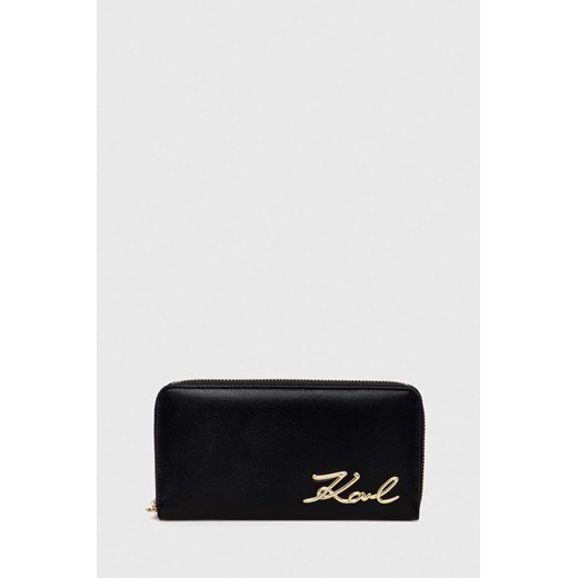 Karl Lagerfeld portfel damski kolor czarny ze sklepu ANSWEAR.com w kategorii Portfele damskie - zdjęcie 166767935