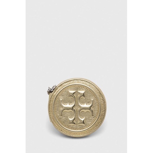 Tory Burch portfel skórzany kolor złoty Tory Burch ONE ANSWEAR.com