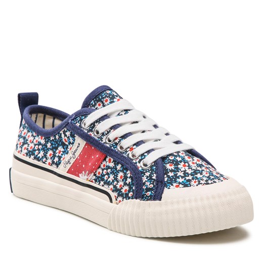 Tenisówki Pepe Jeans Ottis Flower Girl PGS30541 Navy 595 Pepe Jeans 33 eobuwie.pl