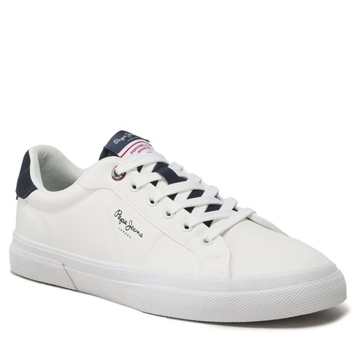 Tenisówki Pepe Jeans Kenton Flag M PMS30906 White 800 Pepe Jeans 43 eobuwie.pl