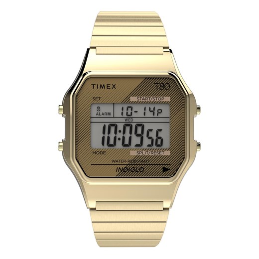 Zegarek Timex T80 TW2R79000 Gold/Gold one size eobuwie.pl