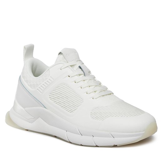 Buty sportowe damskie Calvin Klein sneakersy białe płaskie jesienne sznurowane