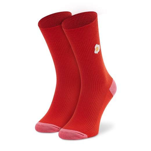 Skarpety wysokie unisex Happy Socks REEGG01-4300 Czerwony Happy Socks 41/46 okazyjna cena eobuwie.pl