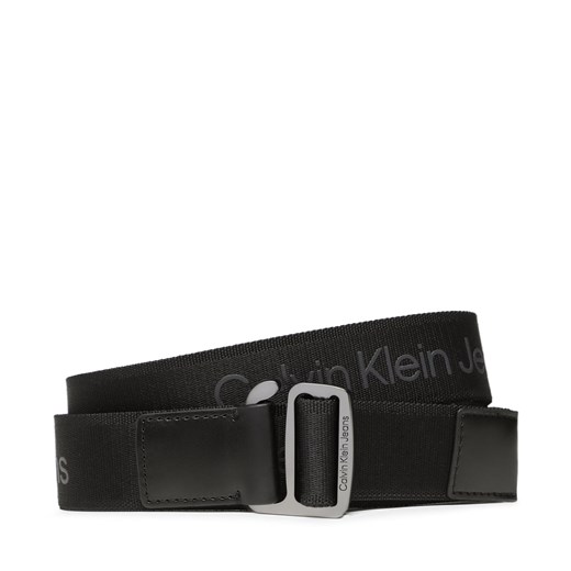 Pasek Męski Calvin Klein Jeans Slider Logo Webbing 35Mm K50K510153 Czarny ze sklepu eobuwie.pl w kategorii Paski męskie - zdjęcie 166775925