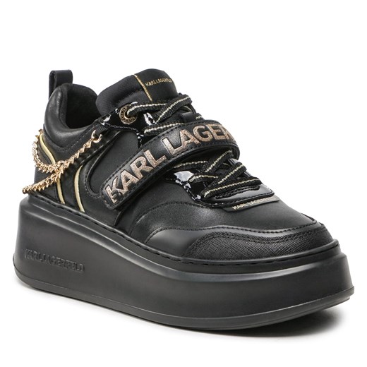 Sneakersy KARL LAGERFELD KL63540E Black Lthr W/Gold Karl Lagerfeld 40 eobuwie.pl