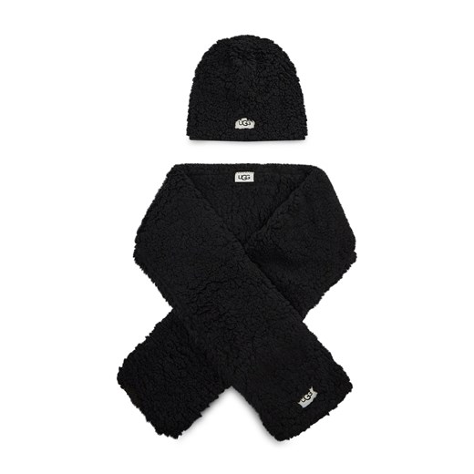 Zestaw Szalik i Czapka Ugg K Sherpa Beanie And Scarf Set 20985 Blk 2/4 eobuwie.pl