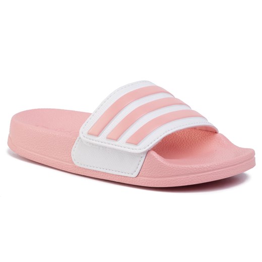 Klapki adidas adilette Shower Adjk EG1898 Glopnk/Glopnk/Ftwwht 33 eobuwie.pl wyprzedaż