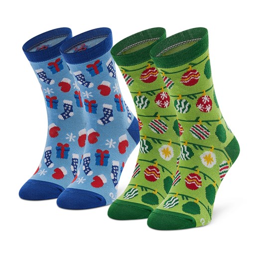 Zestaw 2 par wysokich skarpet dziecięcych Rainbow Socks Xmas Socks Balls Kids Gift Pak 2 Kolorowy ze sklepu eobuwie.pl w kategorii Skarpetki dziecięce - zdjęcie 166781219