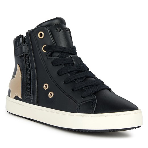 Sneakersy Geox J Kalispera Girl J044GA 000BC C0531 M Black/Platinum Geox 25 okazja eobuwie.pl