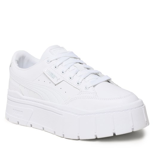 Sneakersy Puma Mayze Stack Lthr Wns 38441201 Biały Puma 37.5 eobuwie.pl