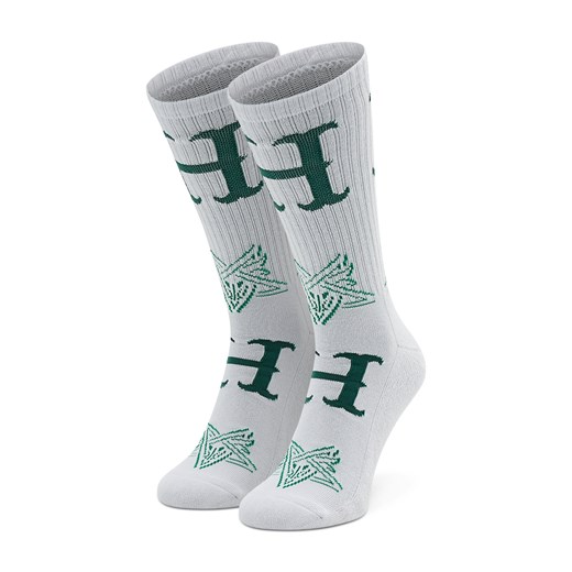 Skarpety wysokie unisex HUF Duality Sock SK00723 White Huf one size okazja eobuwie.pl