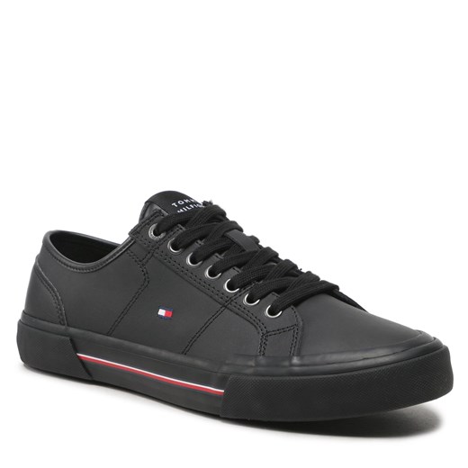 Tenisówki Tommy Hilfiger Core Corporate Vulc Leather FM0FM04561 Black BDS Tommy Hilfiger 41 eobuwie.pl