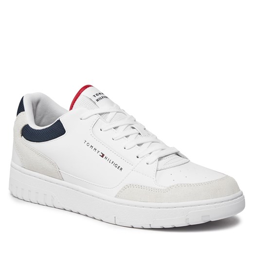 Sneakersy Tommy Hilfiger Th Basket Core Lth Mix Ess FM0FM05058 White YBS Tommy Hilfiger 40 eobuwie.pl